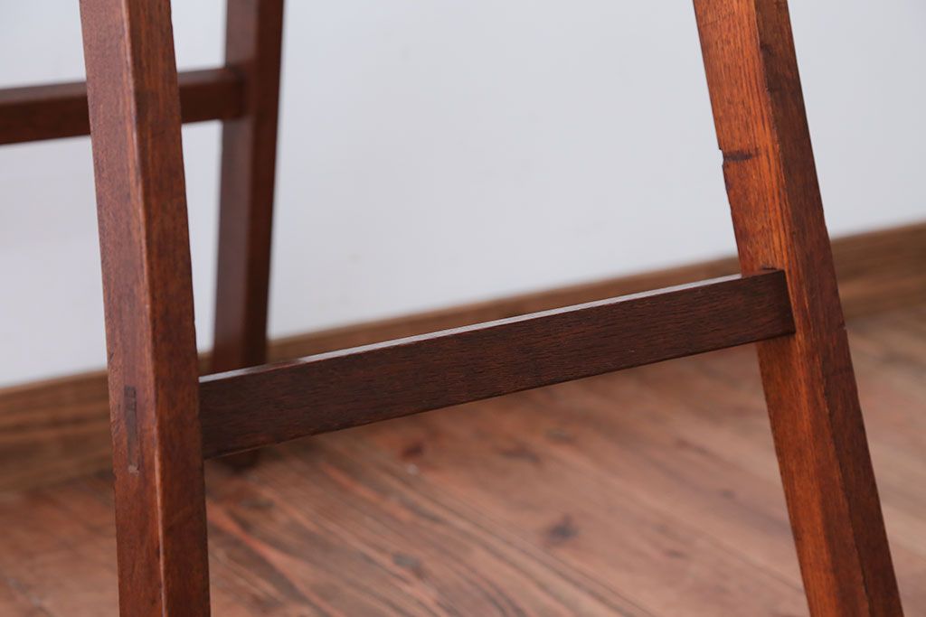 アンティーク雑貨　和製アンティーク　古い木製のステップラダー(梯子・脚立)