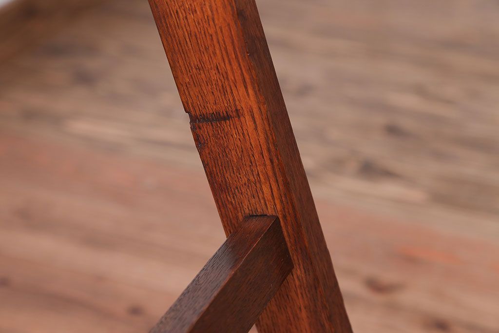 アンティーク雑貨　和製アンティーク　古い木製のステップラダー(梯子・脚立)