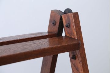 アンティーク雑貨　和製アンティーク　古い木製のステップラダー(梯子・脚立)