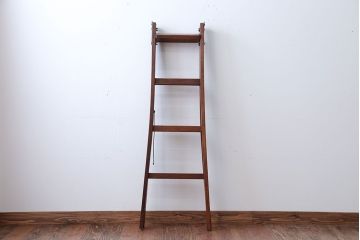 アンティーク雑貨　和製アンティーク　古い木製のステップラダー(梯子・脚立)