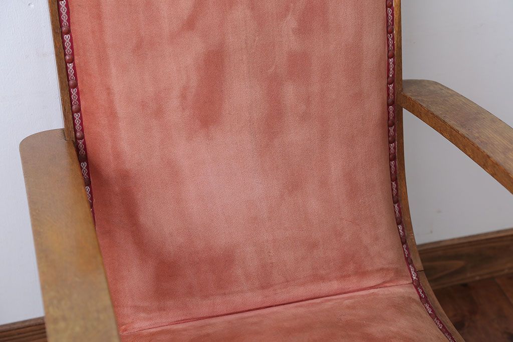 レトロ家具　和製アンティーク　レトロな1人掛けアームソファ(1)