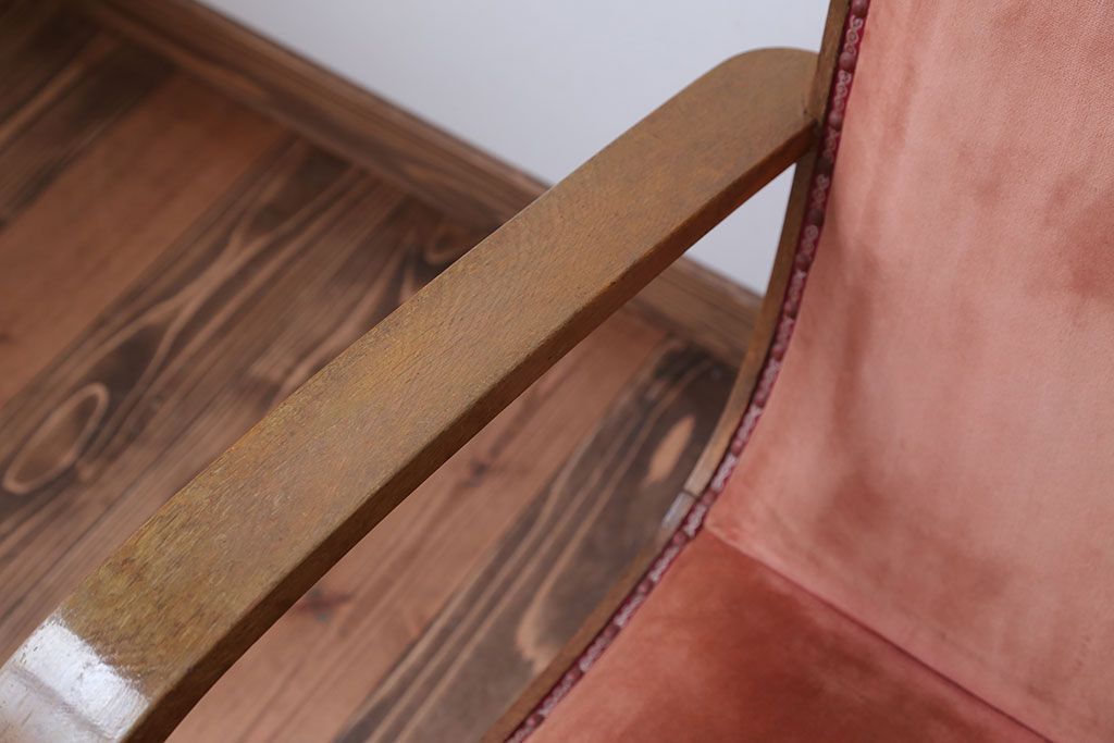 レトロ家具　和製アンティーク　レトロな1人掛けアームソファ(1)