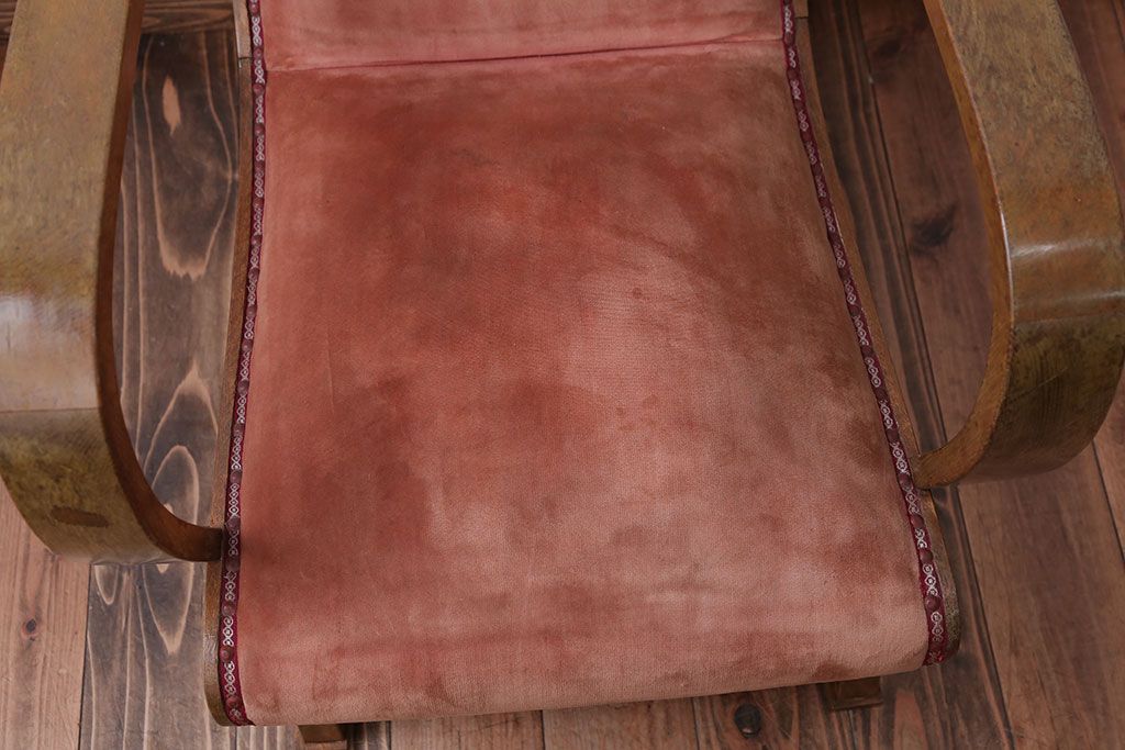 レトロ家具　和製アンティーク　レトロな1人掛けアームソファ(1)