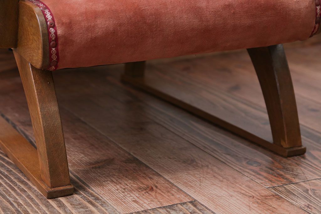 レトロ家具　和製アンティーク　レトロな1人掛けアームソファ(1)