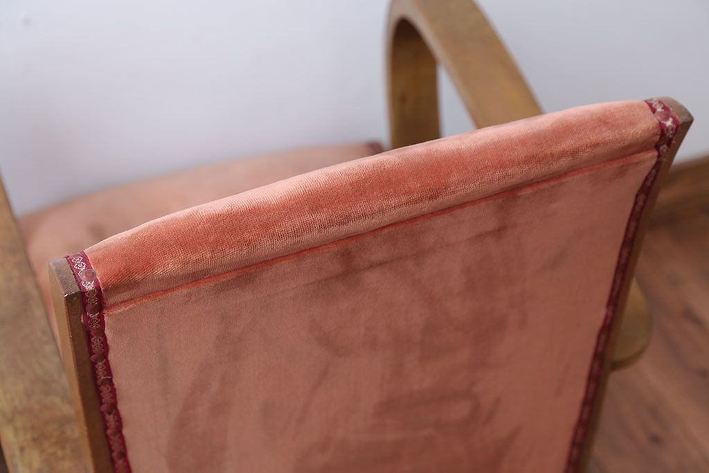 レトロ家具　和製アンティーク　レトロな1人掛けアームソファ(1)