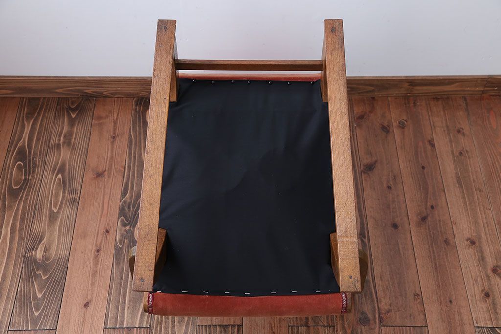 レトロ家具　和製アンティーク　レトロな1人掛けアームソファ(1)