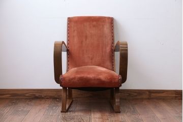 レトロ家具　和製アンティーク　レトロな1人掛けアームソファ(2)