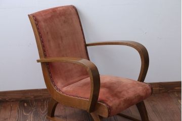 レトロ家具　和製アンティーク　レトロな1人掛けアームソファ(2)