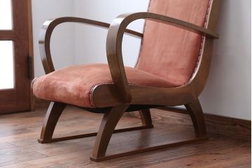 レトロ家具　和製アンティーク　レトロな1人掛けアームソファ(2)