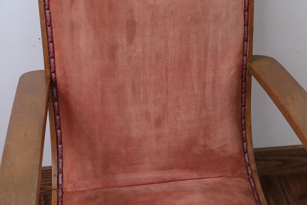 レトロ家具　和製アンティーク　レトロな1人掛けアームソファ(2)