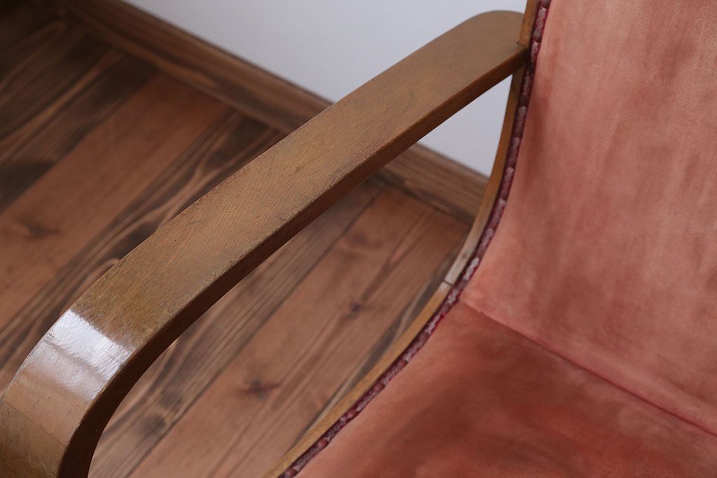 レトロ家具　和製アンティーク　レトロな1人掛けアームソファ(2)