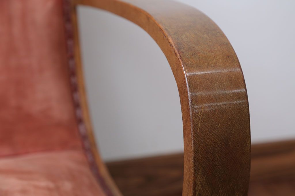 レトロ家具　和製アンティーク　レトロな1人掛けアームソファ(2)