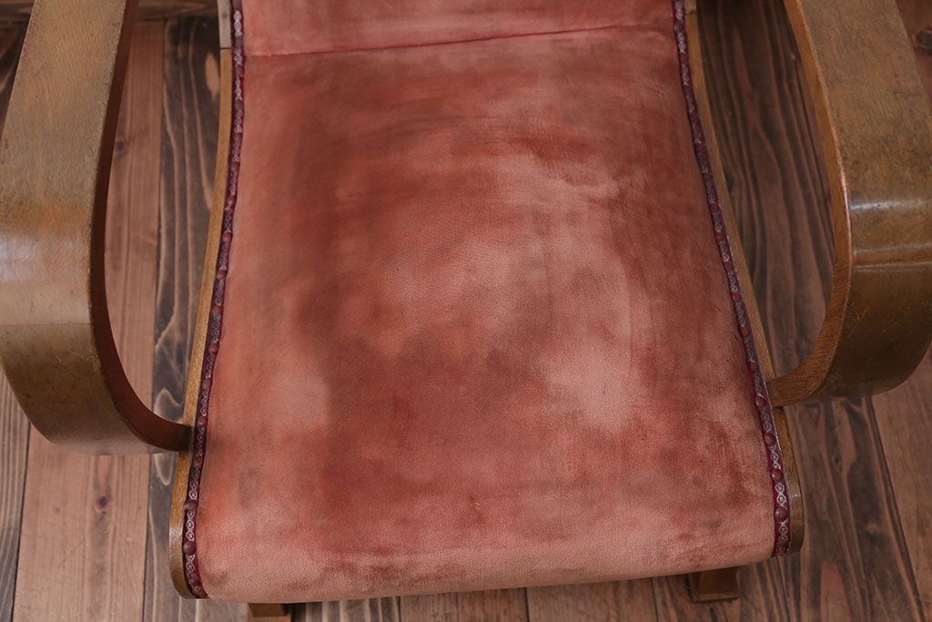 レトロ家具　和製アンティーク　レトロな1人掛けアームソファ(2)