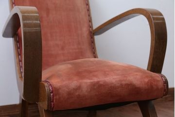 レトロ家具　和製アンティーク　レトロな1人掛けアームソファ(2)
