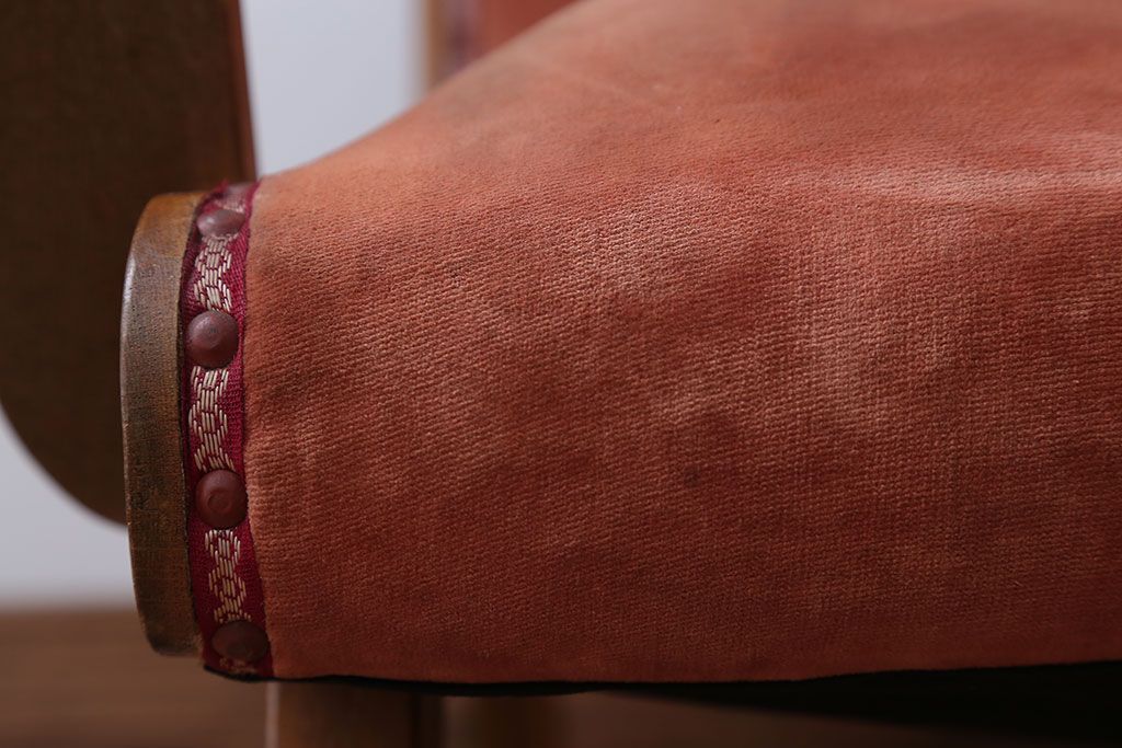 レトロ家具　和製アンティーク　レトロな1人掛けアームソファ(2)