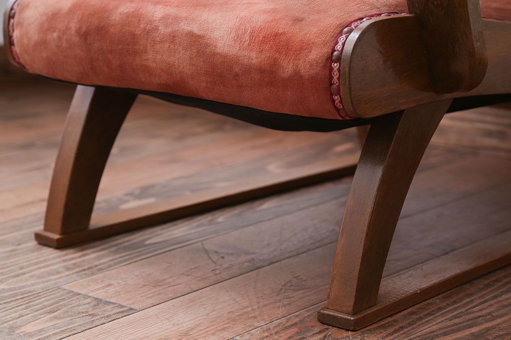 レトロ家具　和製アンティーク　レトロな1人掛けアームソファ(2)