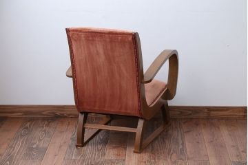 レトロ家具　和製アンティーク　レトロな1人掛けアームソファ(2)