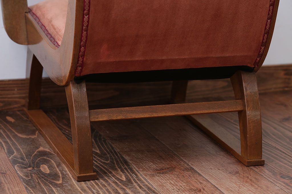 レトロ家具　和製アンティーク　レトロな1人掛けアームソファ(2)