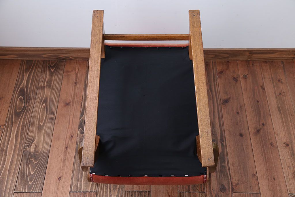 レトロ家具　和製アンティーク　レトロな1人掛けアームソファ(2)