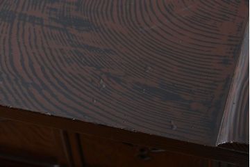 アンティーク家具　和製アンティーク　研ぎ出し木目が美しい高級飾り棚