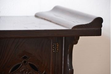 アンティーク家具　和製アンティーク　研ぎ出し木目が美しい高級飾り棚