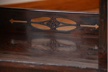 アンティーク家具　和製アンティーク　研ぎ出し木目が美しい高級飾り棚