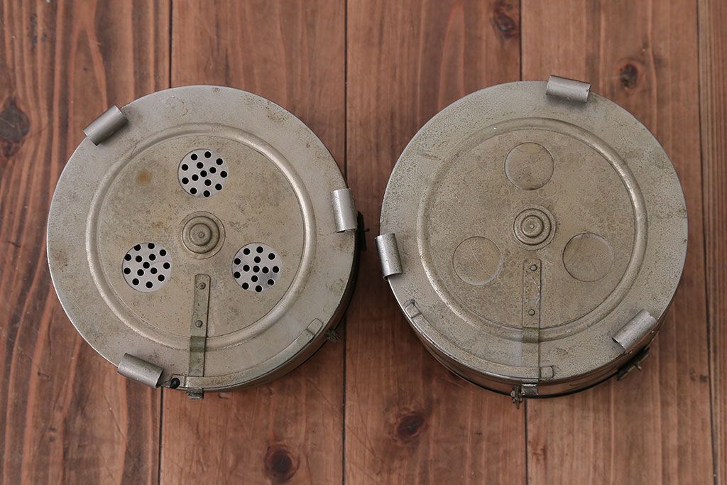 アンティーク雑貨　昭和レトロ　古いアイアン製アンティーク消毒ケース