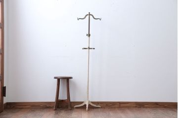 アンティーク雑貨　昭和レトロ　古いアイアン製アンティークポールスタンド