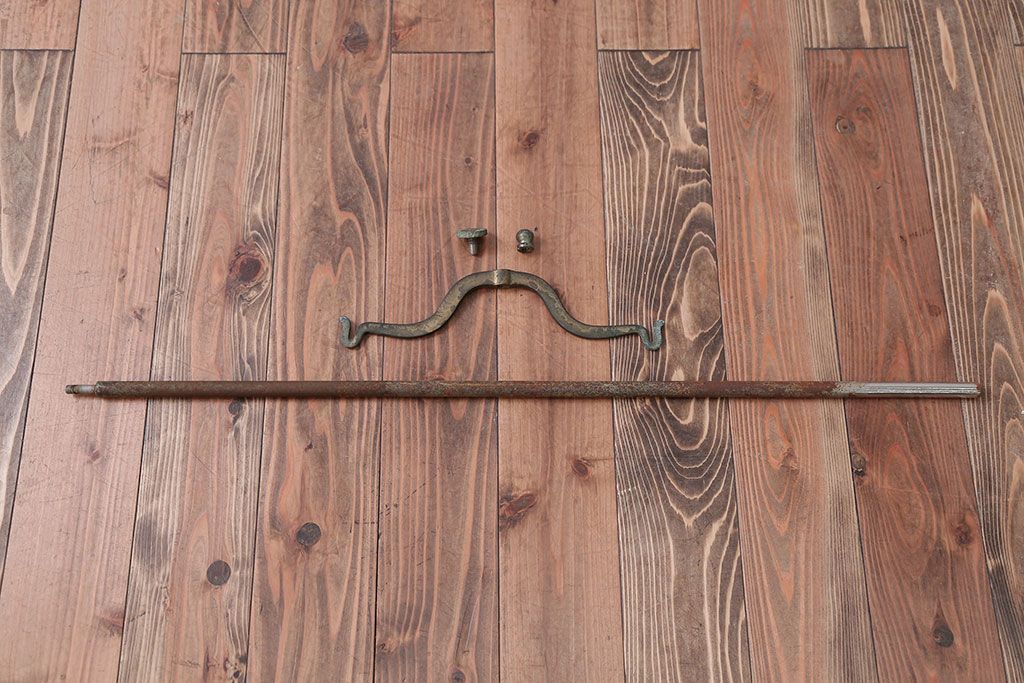 アンティーク雑貨　昭和レトロ　古いアイアン製アンティークポールスタンド