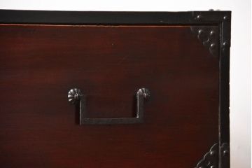 アンティーク家具　古民具・骨董　鉄脚付きアンティーク時代箪笥ローボード