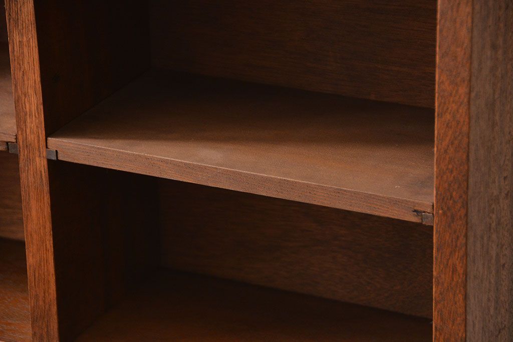 アンティーク家具　アンティーク　シンプルでナチュラルなマス目壁掛け飾り棚(1)