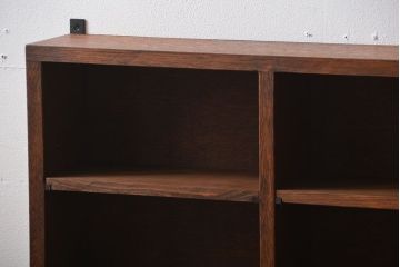 アンティーク家具　アンティーク　シンプルでナチュラルなマス目壁掛け飾り棚(2)