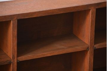 アンティーク家具　アンティーク　シンプルでナチュラルなマス目壁掛け飾り棚(2)