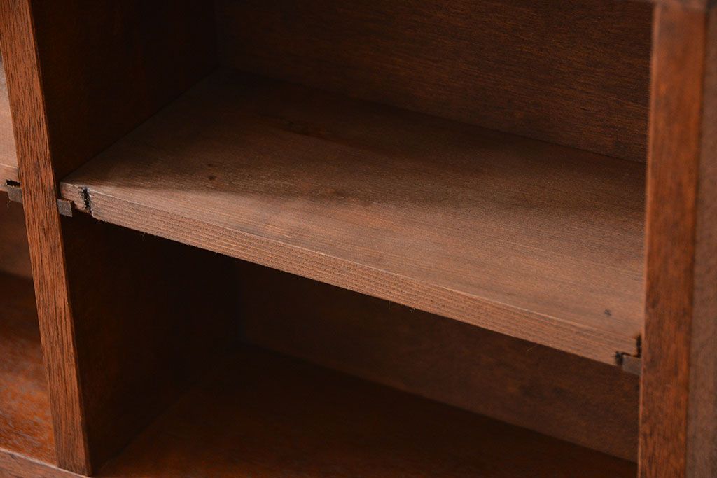 アンティーク家具　アンティーク　シンプルでナチュラルなマス目壁掛け飾り棚(2)