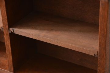 アンティーク家具　アンティーク　シンプルでナチュラルなマス目壁掛け飾り棚(2)