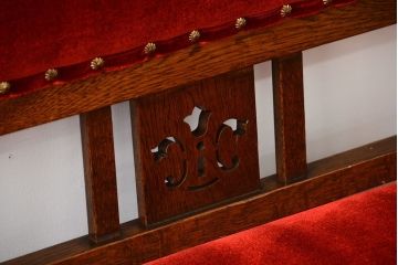 アンティーク家具　大正ロマン　ナラ材の上質な3人掛けソファ