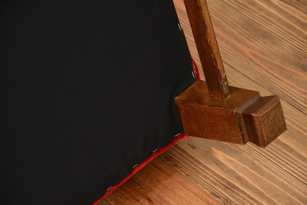 アンティーク家具　大正ロマン　ナラ材の上質な3人掛けソファ