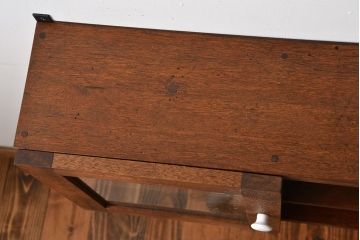 アンティーク家具　アンティーク　気泡ガラス入り!古い木製のお洒落な壁掛けキャビネット