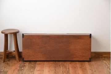 アンティーク家具　アンティーク　気泡ガラス入り!古い木製のお洒落な壁掛けキャビネット