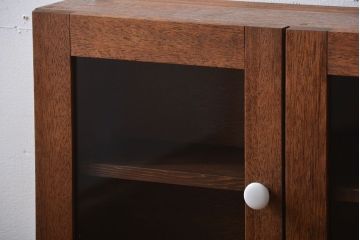 アンティーク家具　アンティーク　古い木製のお洒落な壁掛け戸棚(2)