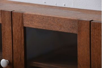 アンティーク家具　アンティーク　古い木製のお洒落な壁掛け戸棚(2)