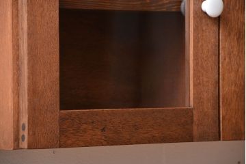 アンティーク家具　アンティーク　古い木製のお洒落な壁掛け戸棚(2)