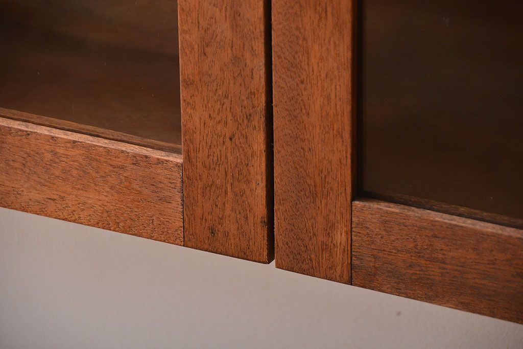 アンティーク家具　アンティーク　古い木製のお洒落な壁掛け戸棚(2)