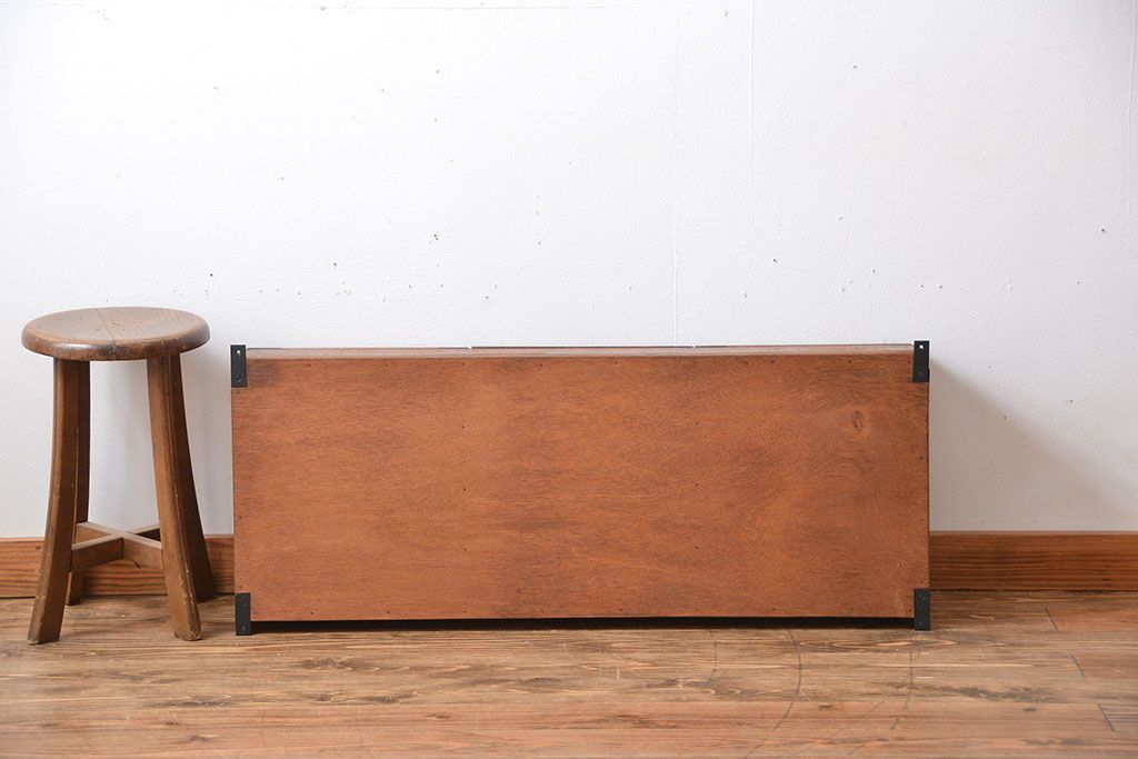 アンティーク家具　アンティーク　古い木製のお洒落な壁掛け戸棚(2)