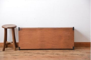 アンティーク家具　アンティーク　古い木製のお洒落な壁掛け戸棚(2)