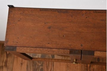 アンティーク家具　アンティーク　古い木製のお洒落な壁掛け戸棚(1)