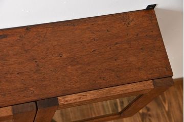 アンティーク家具　アンティーク　古い木製のお洒落な壁掛け戸棚(1)