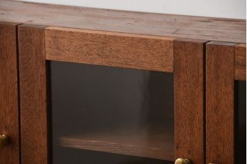 アンティーク家具　アンティーク　古い木製のお洒落な壁掛け戸棚(1)