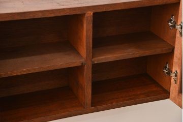 アンティーク家具　アンティーク　古い木製のお洒落な壁掛け戸棚(1)