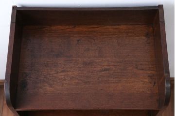 レトロ家具　和製アンティーク　古いナラ材のレトロな本棚